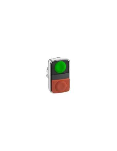 Cabeza pulsador doble verde/rojo saliente - A001149176 SCHNEIDER ELECTRIC ZB4BL7340