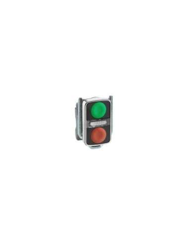 Cabeza p/pulsador 2 rasantes verde/rojo - A001149541 SCHNEIDER ELECTRIC ZB4BW7A3740