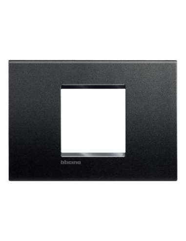 Placa embellecedora Livinglight de color Antracita - 2 módulos centrados - A001160985 BTICINO LNA4819AR