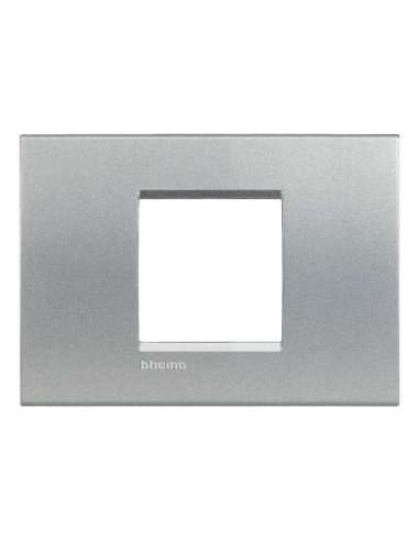 Placa embellecedora Livinglight de color Tech - 2 módulos centrados - A001161002 BTICINO LNA4819TE (EMBALAJE DE 20 UNIDADES)