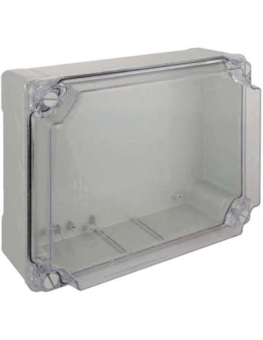 Caja estanca de conexión 310 x 240 x 125 mm sin conos. Color gris y tapa transparente. - A001206786 SOLERA 100887TP