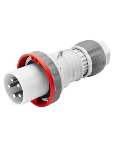 CLAVIJA MÓVIL RECTA HP - IP66/IP67/IP68/IP69 - 3P+N+T 63A 346-415V 50/60HZ - ROJO - 6H - A001351945 GEWISS GW61053H