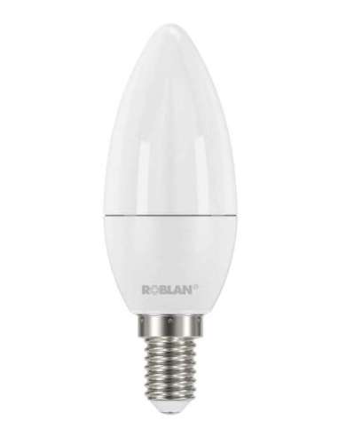 LÁMPARA LED VELA 5W BLANCO 6000K E14 470LM 220-240V - A001701050 ROBLAN LEDVELA05E14B (EMBALAJE DE 10 UNIDADES)