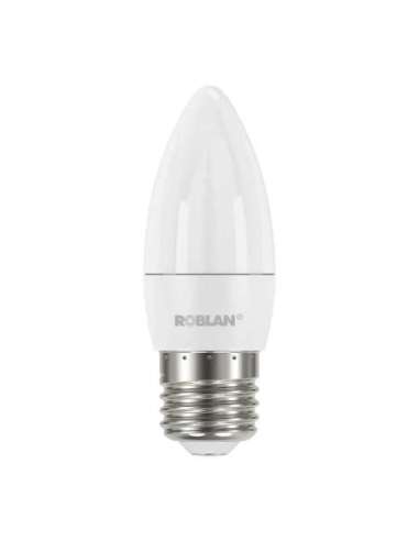 LÁMPARA LED VELA 5W BLANCO 6500K E27 470LM 220-240V - A001701053 ROBLAN LEDVELA05E27B (EMBALAJE DE 10 UNIDADES)