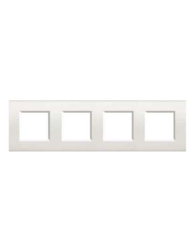 Placa embellecedora Livinglight de color Blanco - 2 x 4 módulos - A000951218 BTICINO LNA4802M4BI