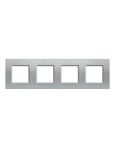 Placa embellecedora Livinglight de color Tech - 2 x 4 módulos - A000951234 BTICINO LNA4802M4TE