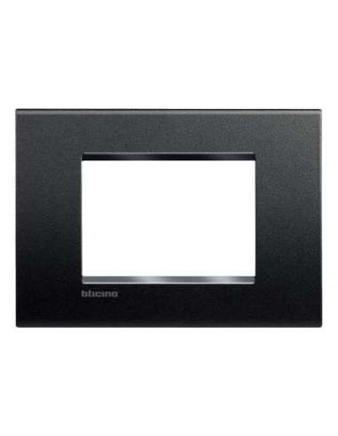 Placa embellecedora Livinglight de color Antracita - 3 módulos - A000951249 BTICINO LNA4803AR