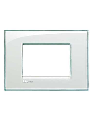 Placa embellecedora Livinglight de color Aguamarina - 3 módulos - A000951253 BTICINO LNA4803KA