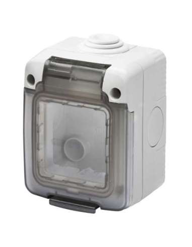 CONTENEDOR ESTANCO PARA APARATOS SYSTEM - 2 MÓDULOS - GRIS RAL 7035 - IP65 - A001518461 GEWISS GW27062