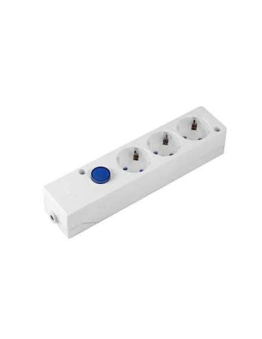 Base Múltiple Multifix 3 Tomas Blanca con Interruptor de Pie Simon - A003870707 SIMON BM140209