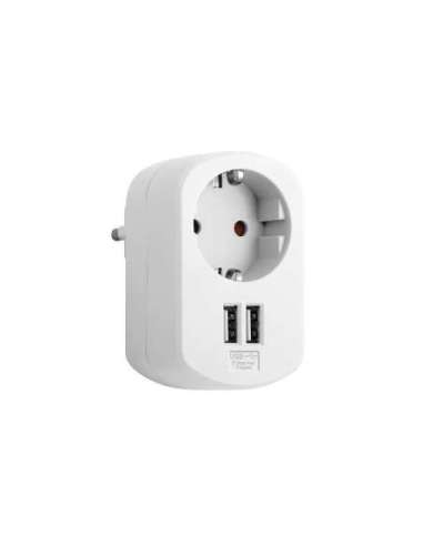 ADAPTADOR COMBI 1 TOMA 16A 250V Y 2 PUERTOS USB 3