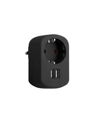 ADAPTADOR COMBI 1 TOMA 16A 250V Y 2 PUERTOS USB 3