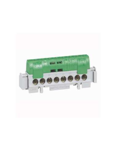 Borna de repartición IP 2X - tierra - 2 conexiónes de 6 a 25mm² - verde - Longitud 276m - A000127756 LEGRAND 004838