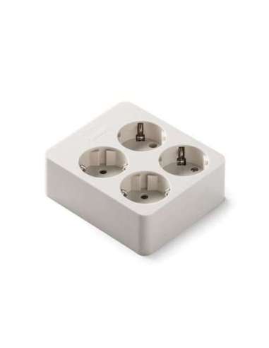 Base 4 tomas 16A-250V TT lateral de color blanco - A000496241 FAMATEL 2504