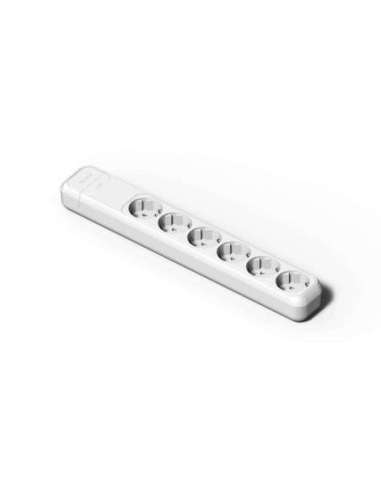 Base 6 tomas Schuko 10-16A-250V de color blanco - A000496247 FAMATEL 2507