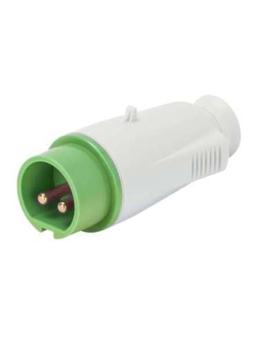 CLAVIJA MÓVIL RECTA - IP44 - 3P 16A 20-25V e 40-50V 100-200HZ - VERDE - 4H - CONEXIONAD - A000172816 GEWISS GW60069