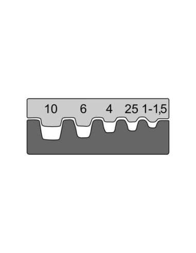 Matriz de prensado trapezoidal 1-10 mm (Hidraulica) - A000951837 HAUPA 210842/E