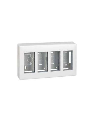 Caja de pared de superficie para 4 elementos dobles blanco Simon 500 Cima - A000989969 CON_CON 51000004-030