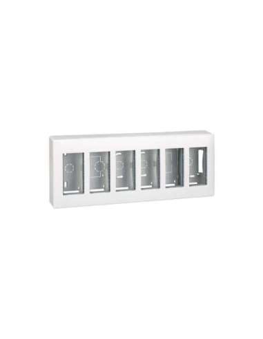 Caja de pared de superficie para 6 elementos dobles blanco Simon 500 Cima - A000989972 CON_CON 51000006-030