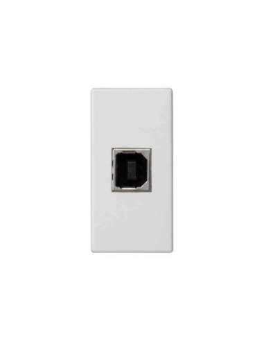 Conector USB 2.0 Tipo B hembra con placa embellecedora blanco Simon K45 - A001074950 CON_CON K131B/9