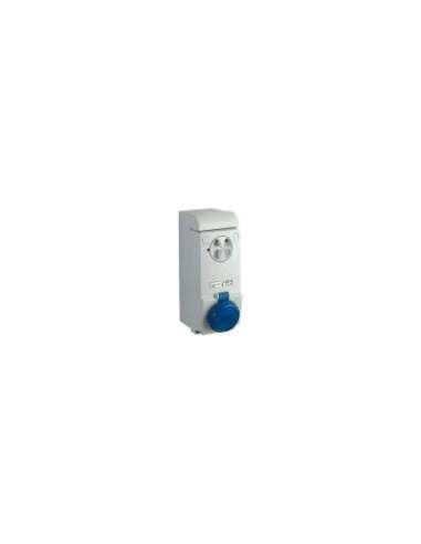 Unika interlocked socket - 16 A - 2P + E - 200...250 V AC - IP65 - wall - A001117501 SCHNEIDER ELECTRIC 83081