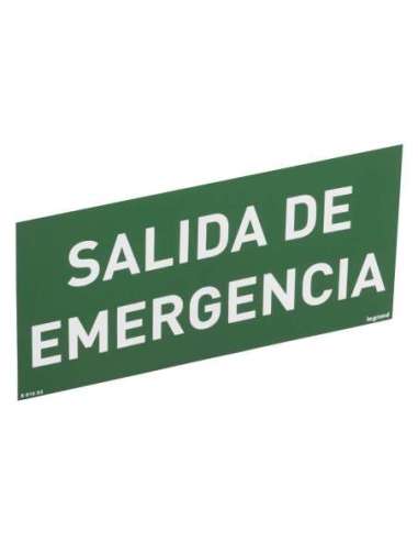 Etiqueta de señalización SALIDA DE EMERGENCIA - A001189436 LEGRAND 661683 (EMBALAJE DE 5 UNIDADES)