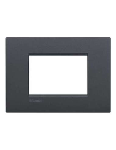 Placa embellecedora Livinglight AIR de color Antracita - 3 módulos - A001522675 LEGRAND LNC4803AR