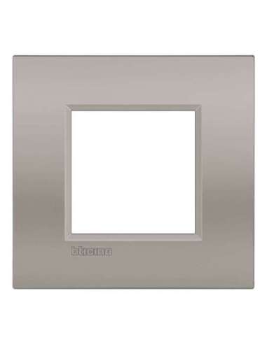 Placa embellecedora Livinglight AIR de color Arena - 2 módulos - A001522725 LEGRAND LNE4802SB