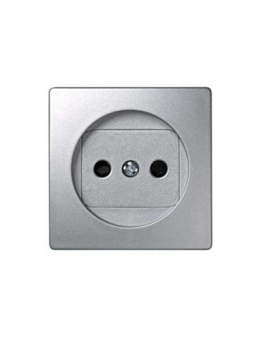 Tapa con dispositivo de seguridad para la base de enchufe bipolar aluminio Simon 73 Lof - A000038755 SIMON 73040-63