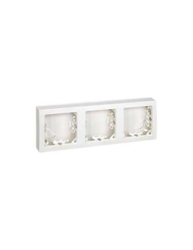 Marco con base para 3 elementos horizontal blanco Simon 73 Loft - A000038849 SIMON 73630-60