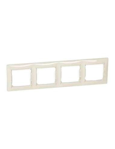 Placa embellecedora Valena de 4 elementos de color marfil para montaje horizontal o ver - A000133785 LEGRAND 774354