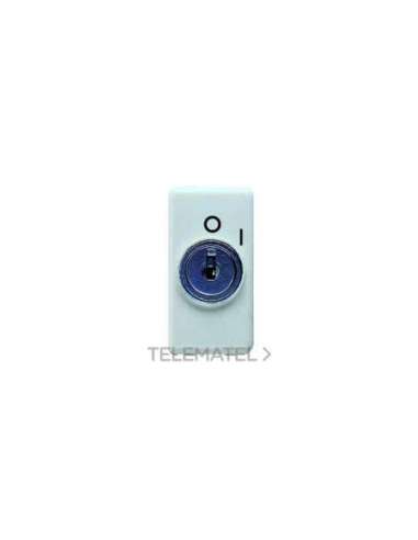 INTERRUPTOR BIPOLAR 250V ac - 10AX - CON LLAVE - 1 MÓDULO - SYSTEM WHITE - A000169462 GEWISS GW20005