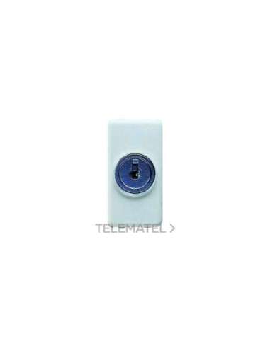 CONMUTADOR UNIPOLAR 250V ac - 10AX - CON LLAVE - 1 MÓDULO - SYSTEM WHITE - A000169463 GEWISS GW20008