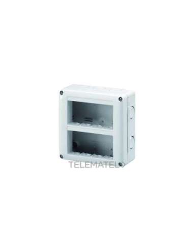 CONTENEDOR PARA APARATOS SYSTEM - PROTEGIDO - 8 MÓDULOS - MÓDULO 4x2 - GRIS RAL 7035 - - A000170222 GEWISS GW27023