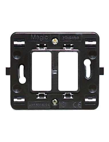 Soporte para placas Magic 2 módulos - A000613906 BTICINO 500S/2 (EMBALAJE DE 10 UNIDADES)