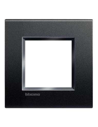 Placa embellecedora Livinglight de color Antracita - 2 módulos - A000951157 BTICINO LNA4802AR