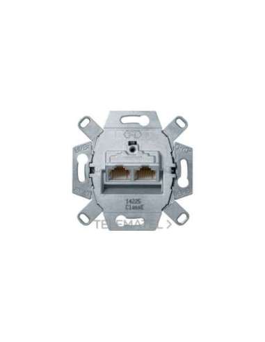 Toma RJ45 doble categoría 6 clase E 8/8P - A001478054 HAGER 455501