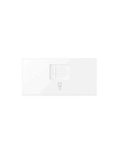 Tapa de voz y datos con guardapolvo para 1 conector RJ45 blanco brillante Simon 100 - A001481785 SIMON 10000005-130