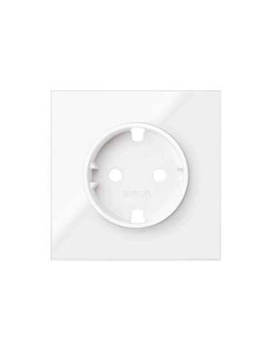 Tapa para la base de enchufe schuko blanco brillante Simon 100 - A001481793 SIMON 10000041-130