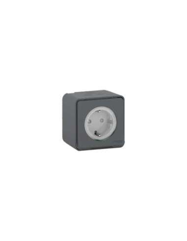 Mureva Styl Enchufe de superficie Estanco IP55 Gris - A001492247 SCHNEIDER ELECTRIC MUR36731