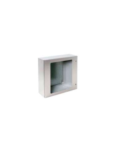 ARMARIO MURAL IP66 INOXIDABLE 316L 700x500x250 PUERTA TRANSPARENTE CON PLACA - A001602913 IDE INXT705025-316