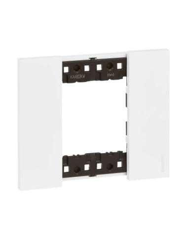 Placa embellecedora Living Now de color Blanco - 2 módulos - A003863341 LEGRAND KA4802KW