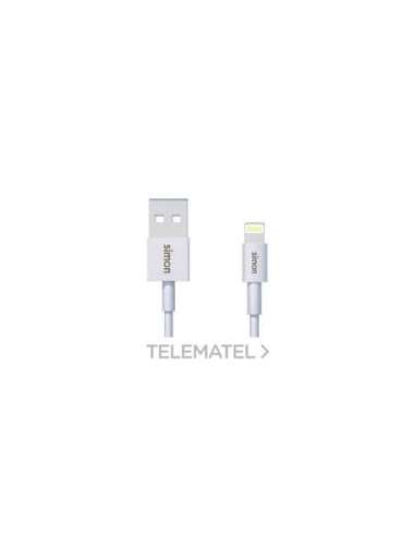 CABLE LIGHTNING - USB A BLANCO 1M SIMON - A003870733 SIMON MU100101