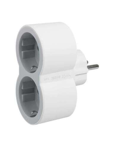 Adaptador doble 2x2P+T de entrada frontal - A004448504 LEGRAND 694516 (EMBALAJE DE 10 UNIDADES)