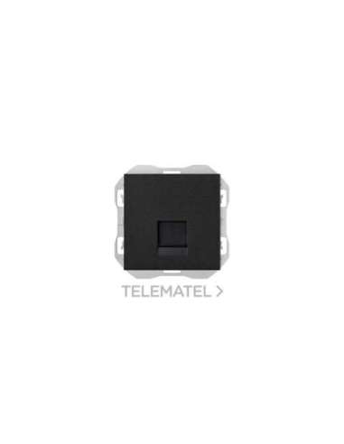 Tapa de voz y datos plana con guardapolvo para 1 conector RJ45 negro mate Simon 270 - A004659926 SIMON 20000087-098