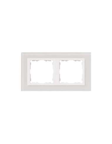 Marco para 2 elementos cristal blanco interior blanco Simon 82 Nature - A000039956 SIMON 82627-30