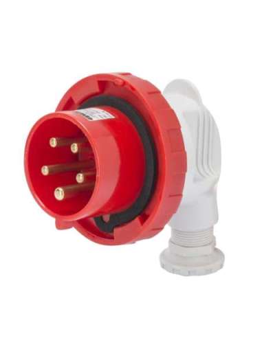 CLAVIJA A 90° MÓVIL - IP67 - 3P+T 32A 380-415V 50/60HZ - ROJO - 6H - CONEXIONADO DE TOR - A000172869 GEWISS GW60123