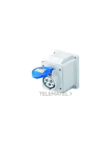 BASE FIJA DE PARED A 10° - IP44 - 2P+T 16A 200-250V 50/60HZ - AZUL - 6H - CONEXIONADO D - A000173303 GEWISS GW62404