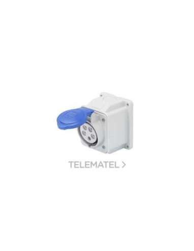 BASE FIJA DE PARED A 10° - IP44 - 3P+N+T 16A 200-250V 50/60HZ - AZUL - 9H - CONEXIONADO - A000173305 GEWISS GW62406