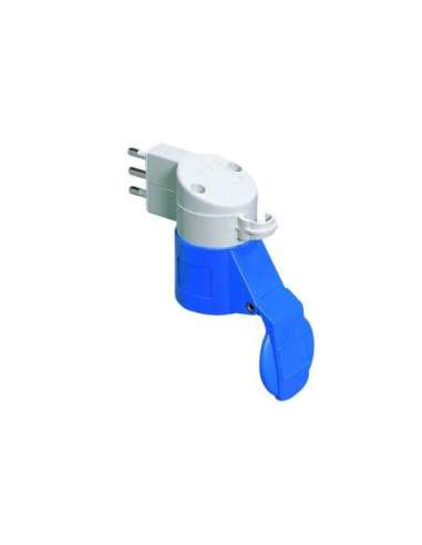 ADAPTADOR RESIDENCIAL/INDUSTRIAL IP44 - CLAVIJA 2P+T 16A 250V ac S17 50/60HZ - BASE 2P+ - A000173535 GEWISS GW64208